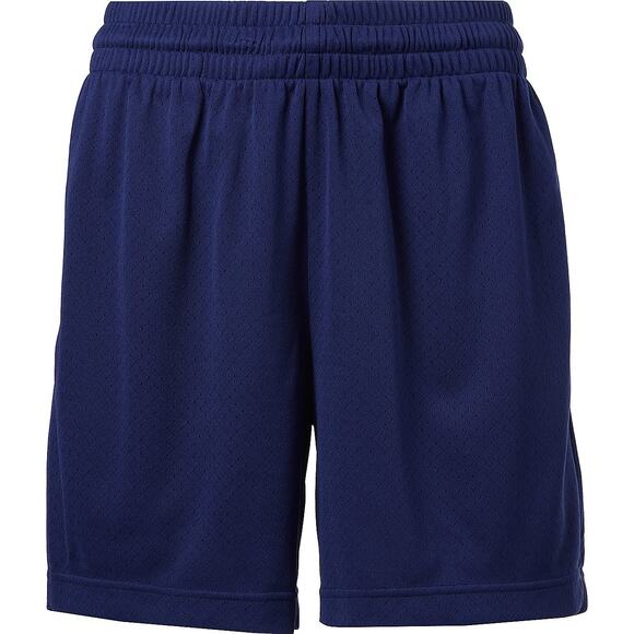 Unisex Boy Girl’s Youth Athletic Shorts Solid Blue Elastic Waist No Size - Picture 1 of 6
